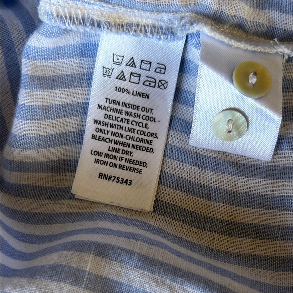 Nicole Miller Blue and White Striped Blouse - Picture 12 of 12
